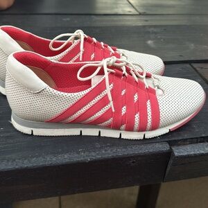 Sesto Meucci Italy 🇮🇹 Leather Sneakers Sz 8 Orange / Tan